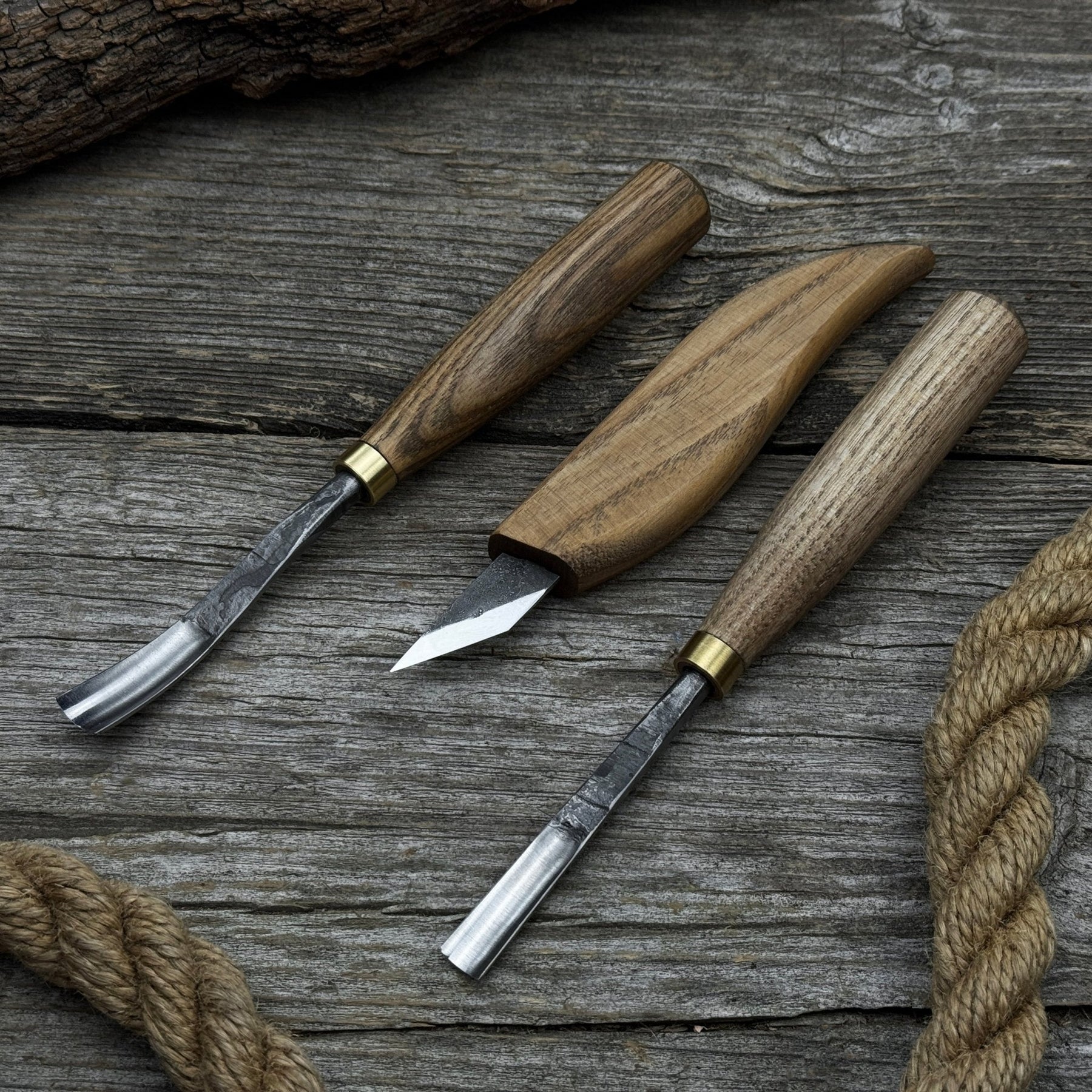 3-Piece Carving Set – Detail Gouges & Whittling Knife