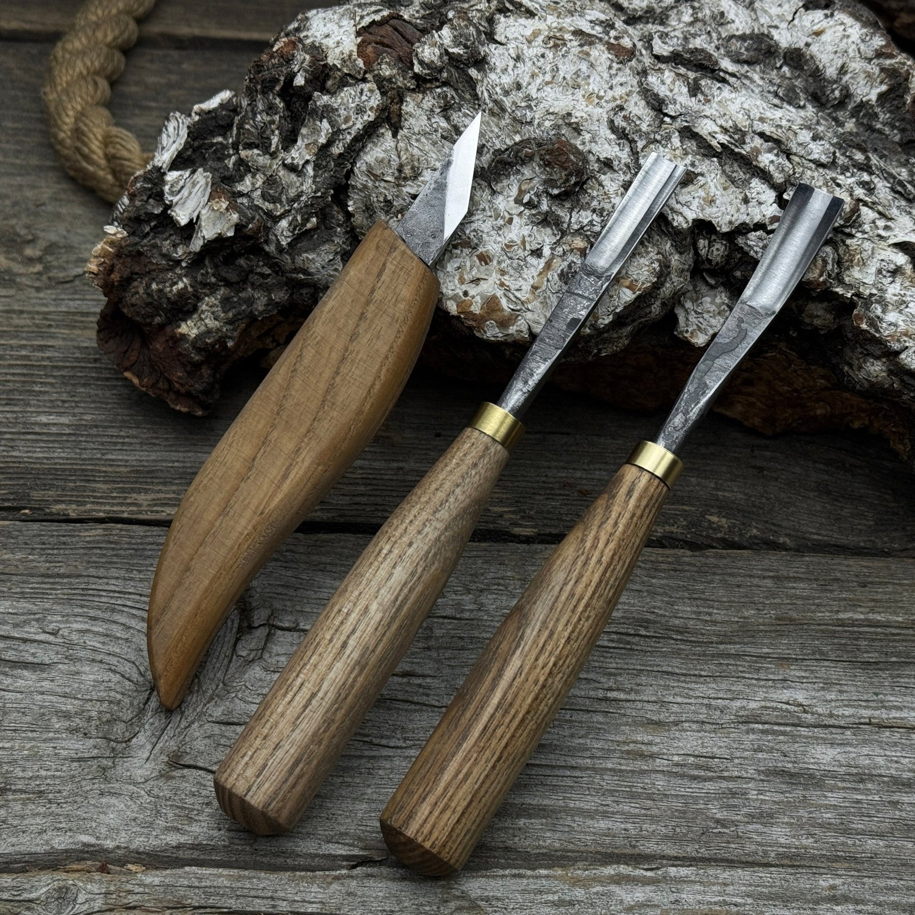3-Piece Carving Set – Detail Gouges & Whittling Knife