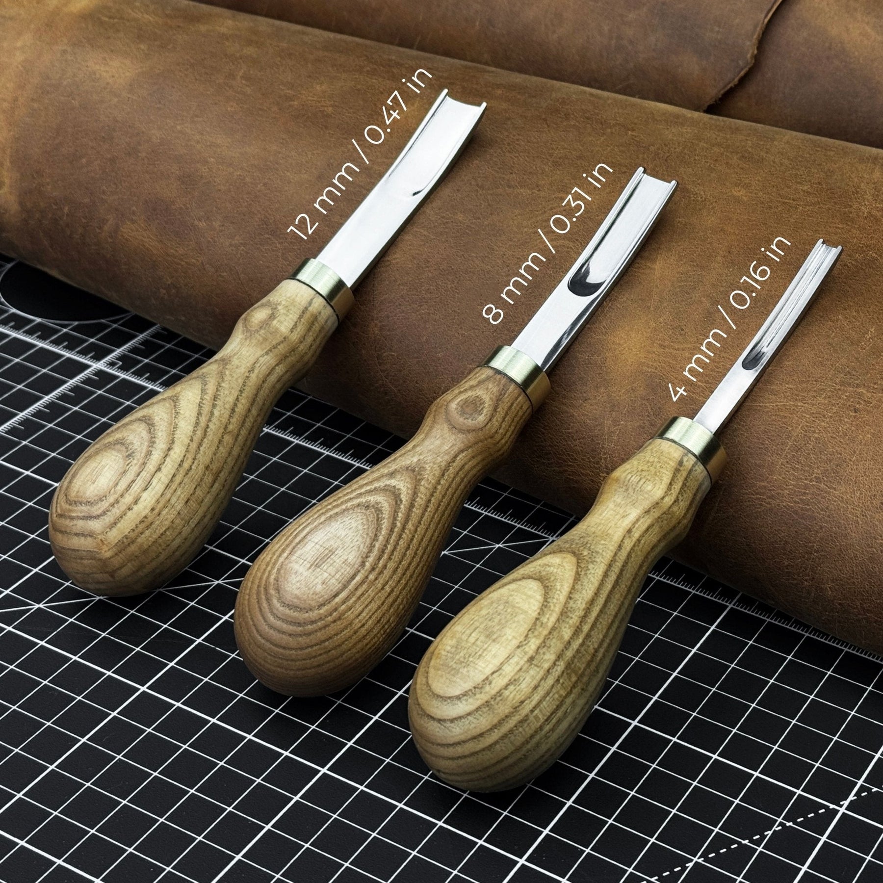 3-Piece Leather Edge Skiver Set
