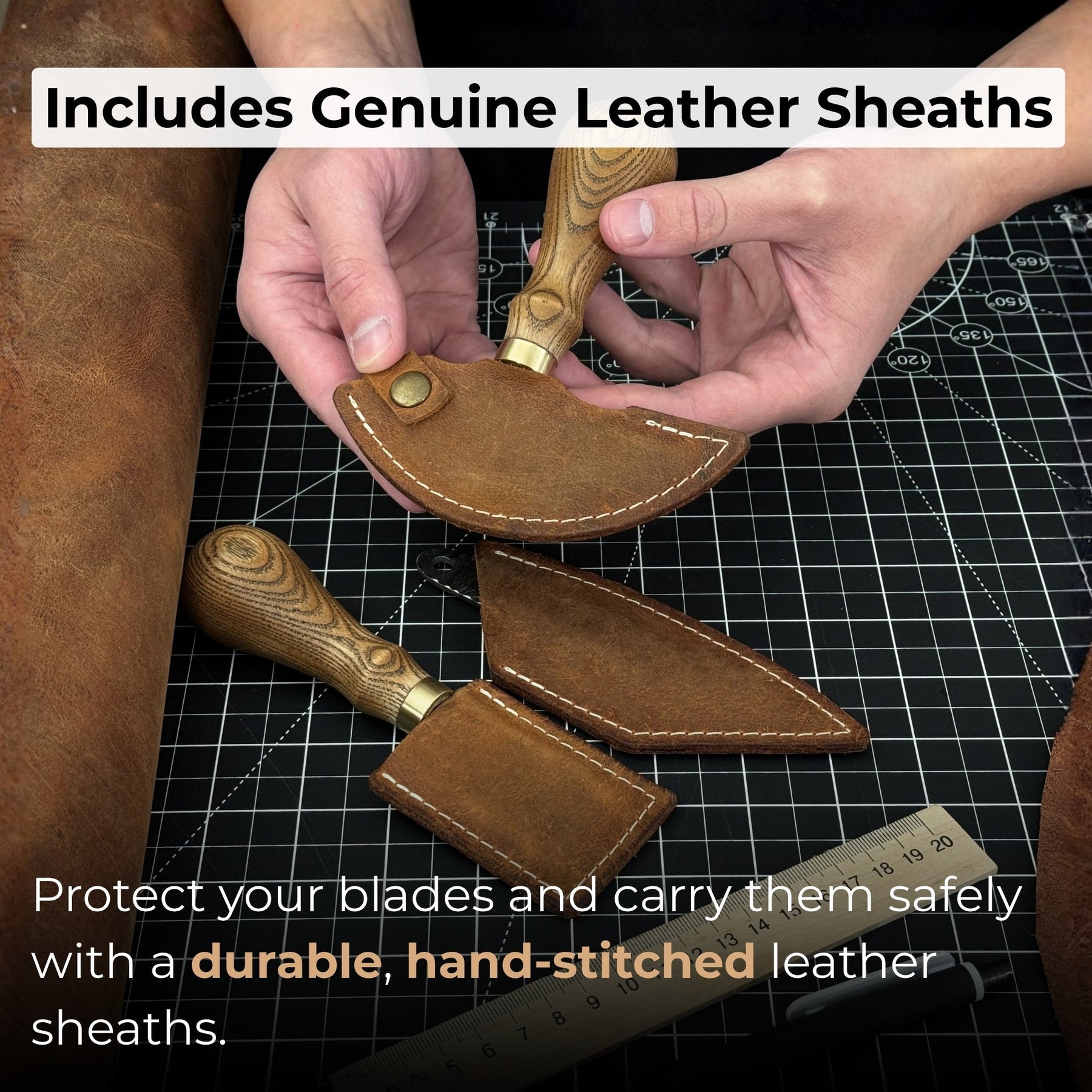3-Piece Leatherworking Tool Set