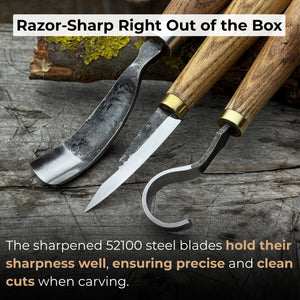 3-Piece Spoon Carving Tool Set