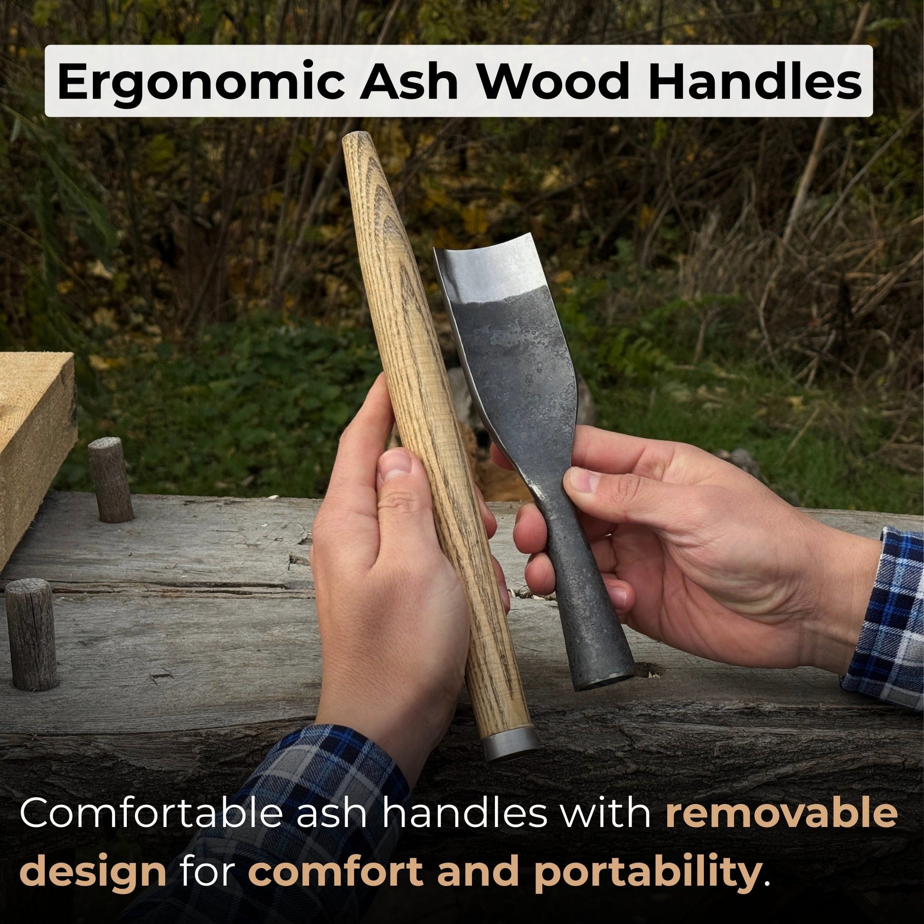 3-Piece Timber Framing Rounded Chisel Set