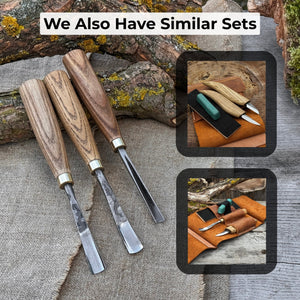 3-Piece Wood Carving Chisel & Gouge Set