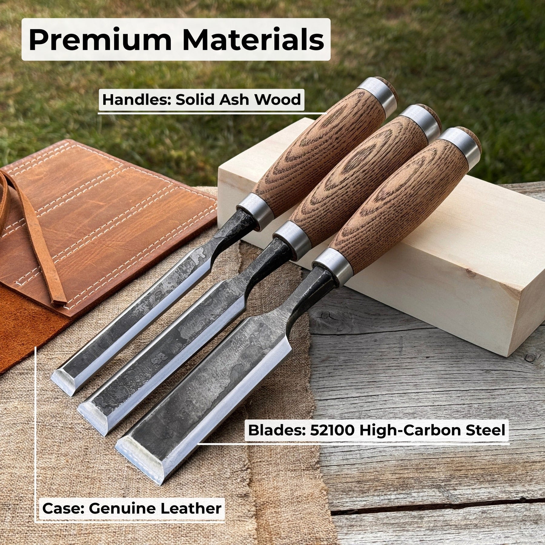 3-Piece Wood Carving Chisel Set