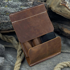 3-Piece Wood Carving Tool Set with Leather Case