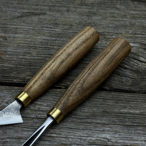 3-Piece Wood Carving Tool Set with Leather Case