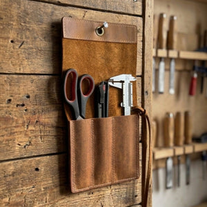 3 Pocket Leather Chisel Roll