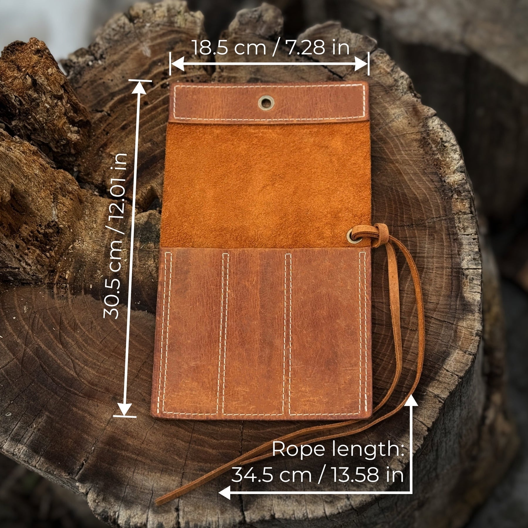 3 Pocket Leather Chisel Roll