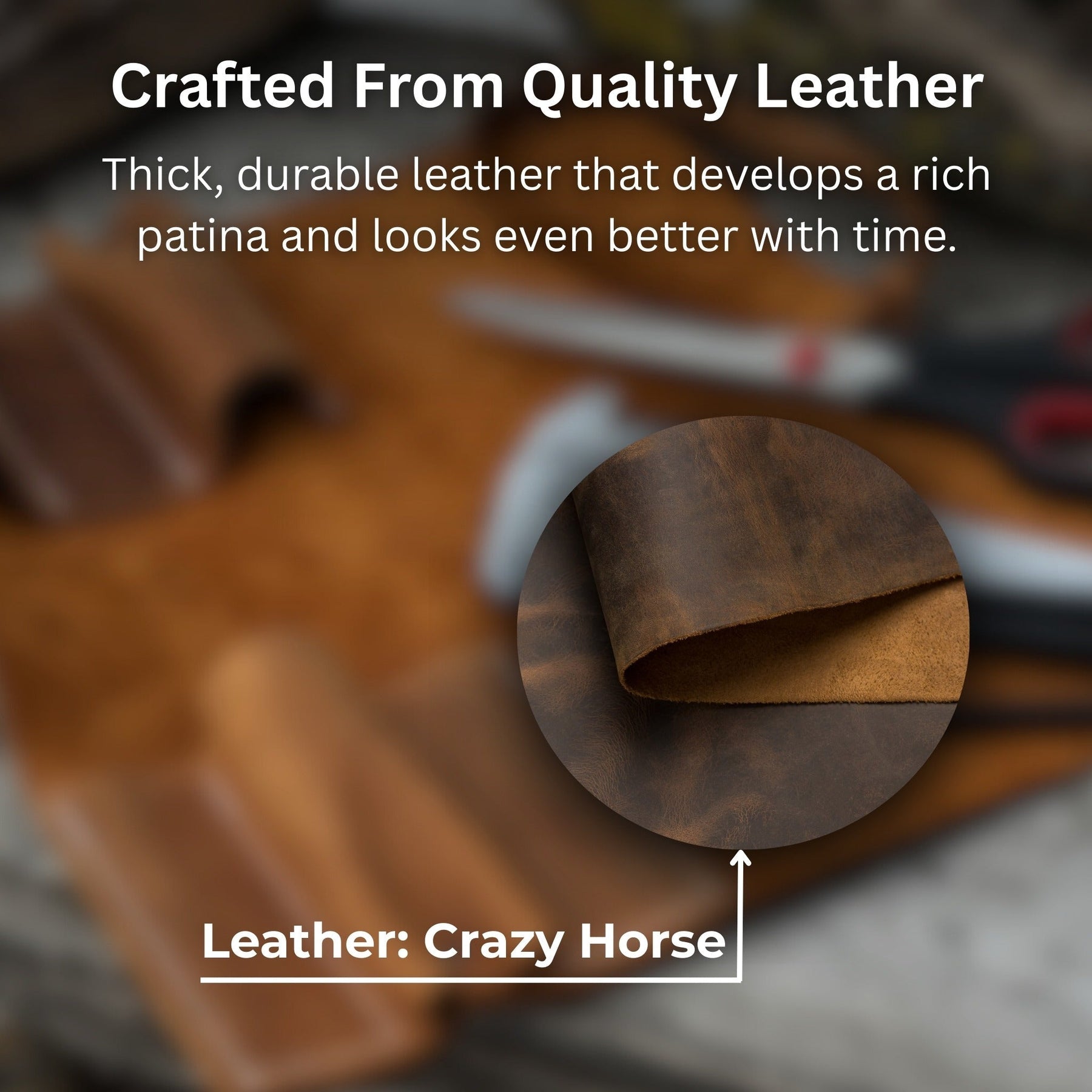 3 Pocket Leather Tool Roll