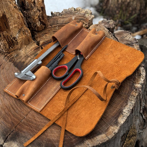 3 Pocket Leather Tool Roll