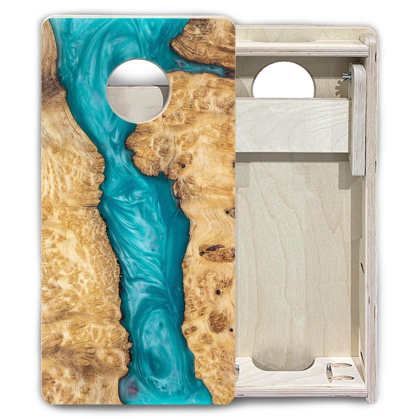 Teal Epoxy - Mini or Vacation Size Cornhole Boards Cornhole Solutions