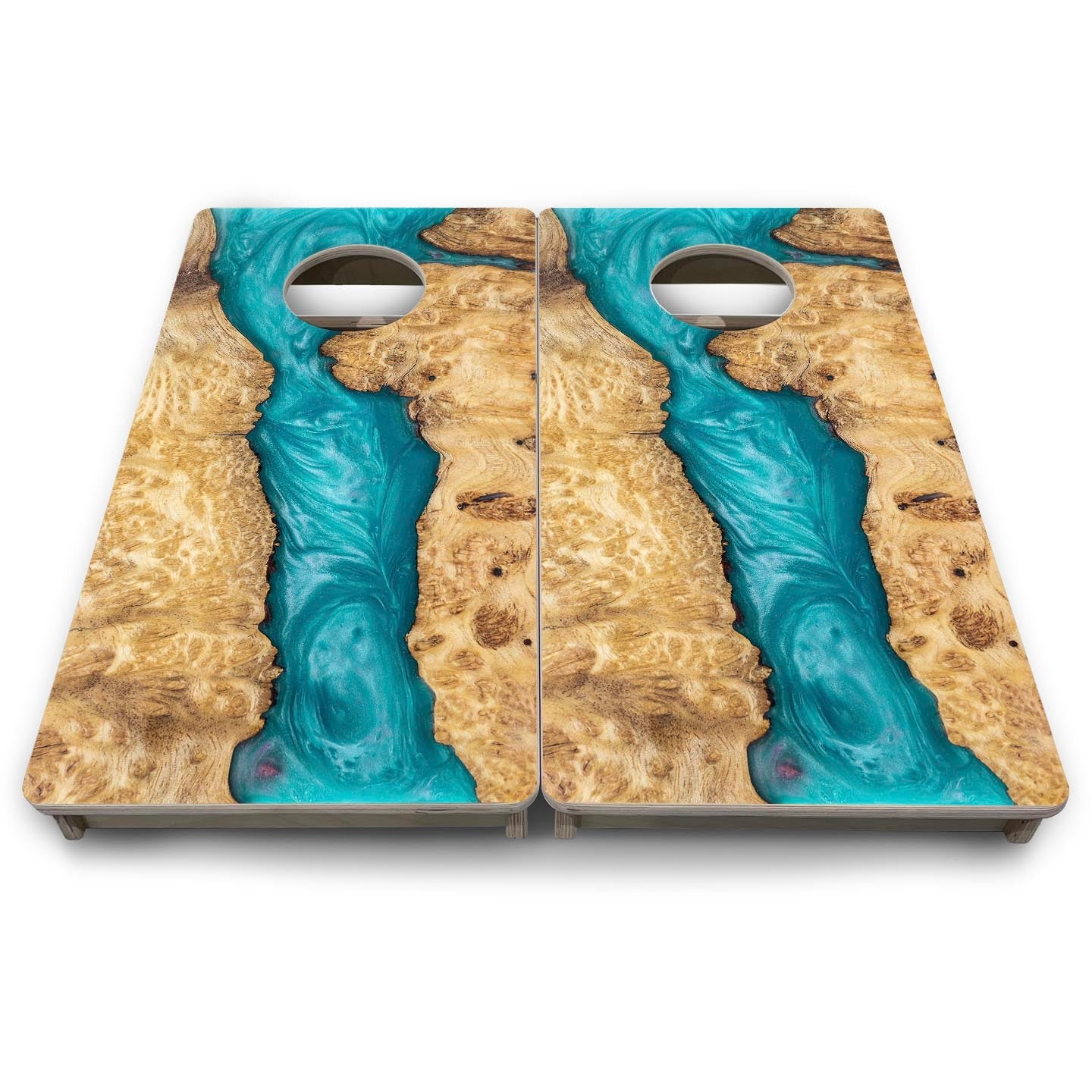 Teal Epoxy - Mini or Vacation Size Cornhole Boards Cornhole Solutions