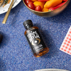 Chili oil bottle from Spice Witch Asheville