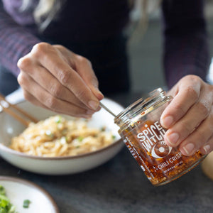 Asheville made spicy honey chili crisp