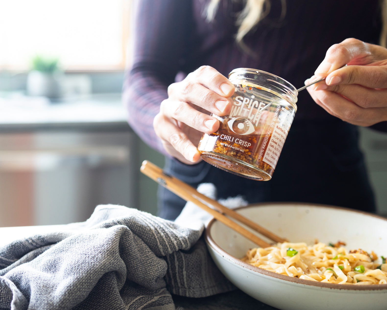 Southern food gifts, coffee, spices, sauces, and pantry goods styled together