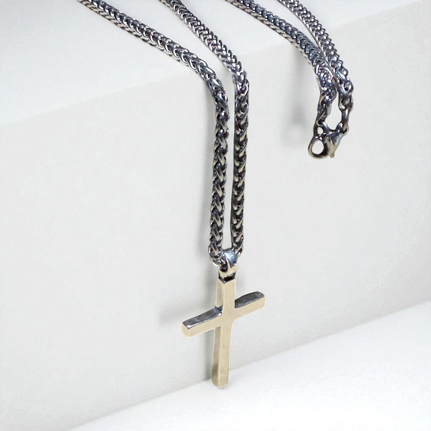 FAITH Classic Cross Necklace - Sterling Silver by Forged By Fire — view 5 of 14