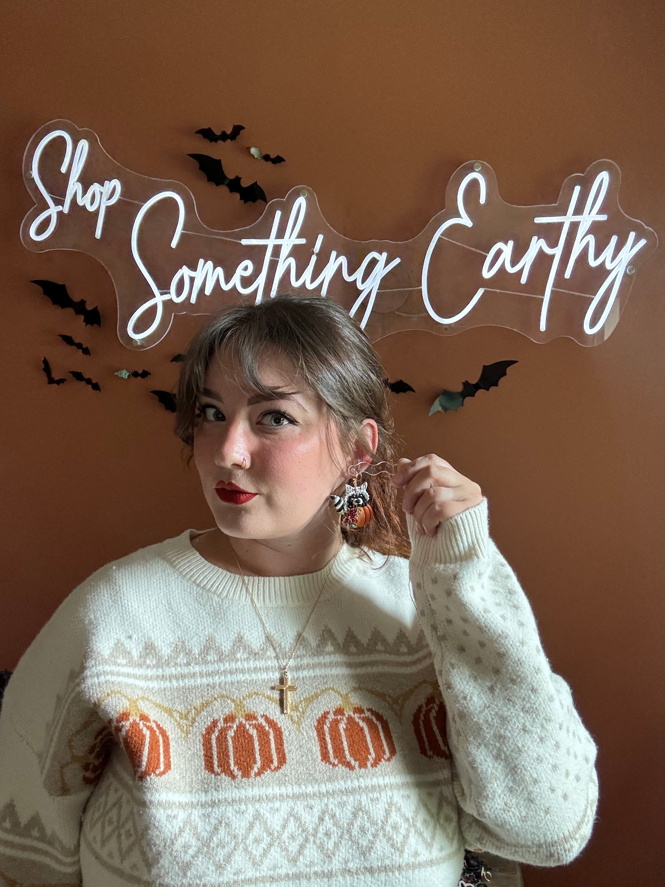 Harvest Bandit handmade polymer clay earrings by Shop Something Earthy — view 2 of 2