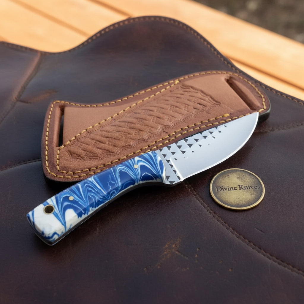 Blue Kirinite Farrier Rasp Skinner with product detail, view 2