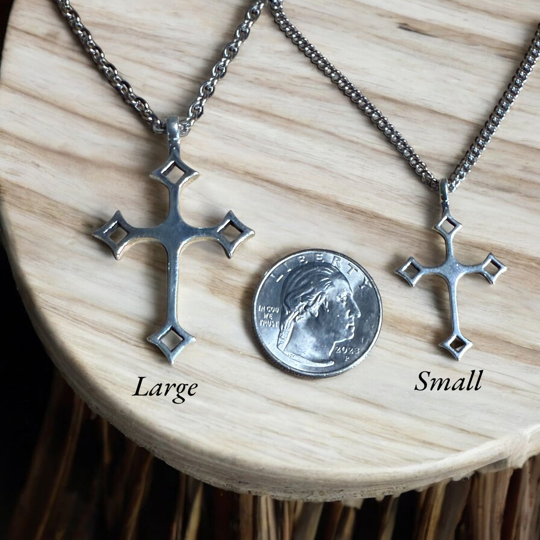 Gothic Medieval Cross Necklace - Sterling Silver by Forged By Fire — view 6 of 7