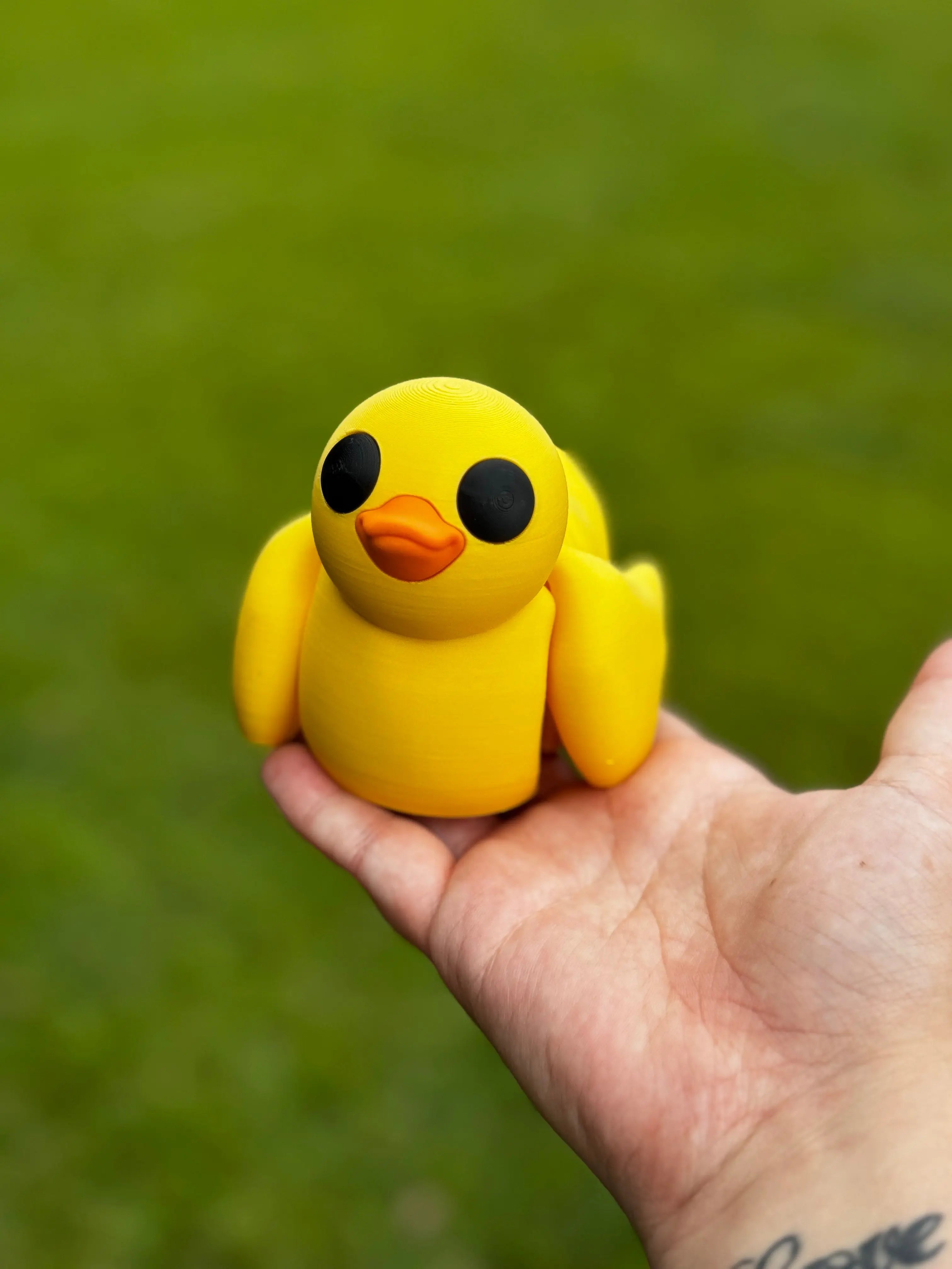 Yellow 3D Printed Duck Fidget Toy - Desk Decor, Stress Relief