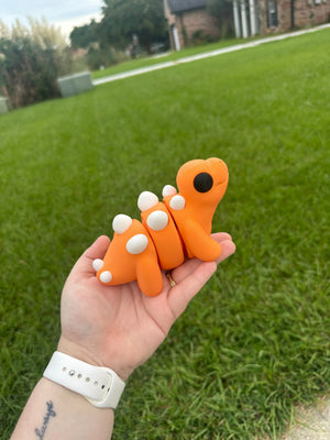 Stegosaurus 3D Printed Fidget Toy | Large Dinosaur Sensory Toy by Mushroom Lady Co, paper gift detail photo 3