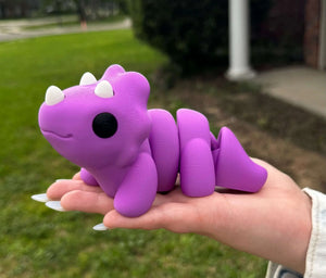 Triceratops 3D Printed Fidget Toy | Large Dinosaur Sensory Toy by Mushroom Lady Co, paper gift main product photo