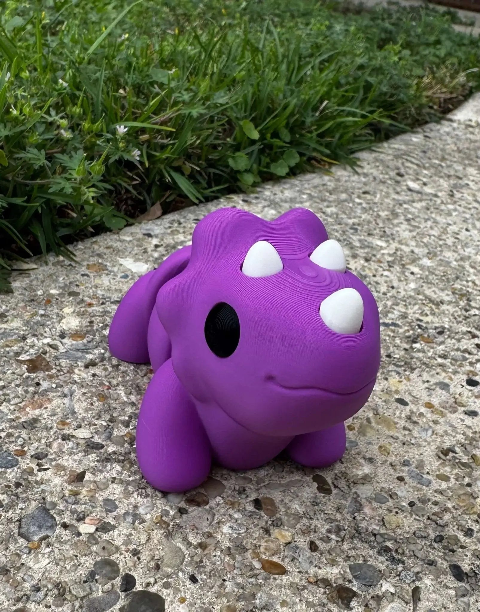Triceratops 3D Printed Fidget Toy | Large Dinosaur Sensory Toy by Mushroom Lady Co, paper gift detail photo 2
