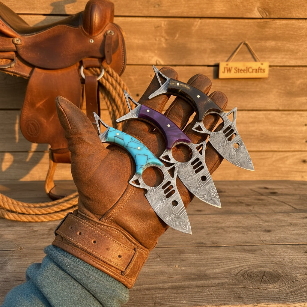 Silat Claw Karambit Knife 9" by JW SteelCrafts, product view 2