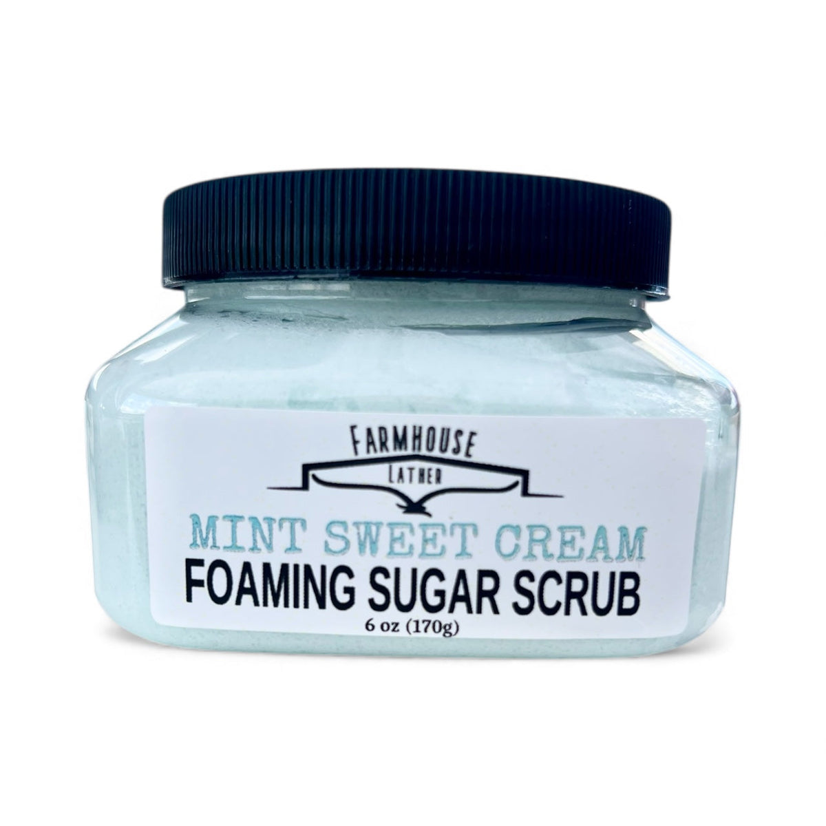 Mint Sweet Cream foaming sugar scrub by Farmhouse Lather