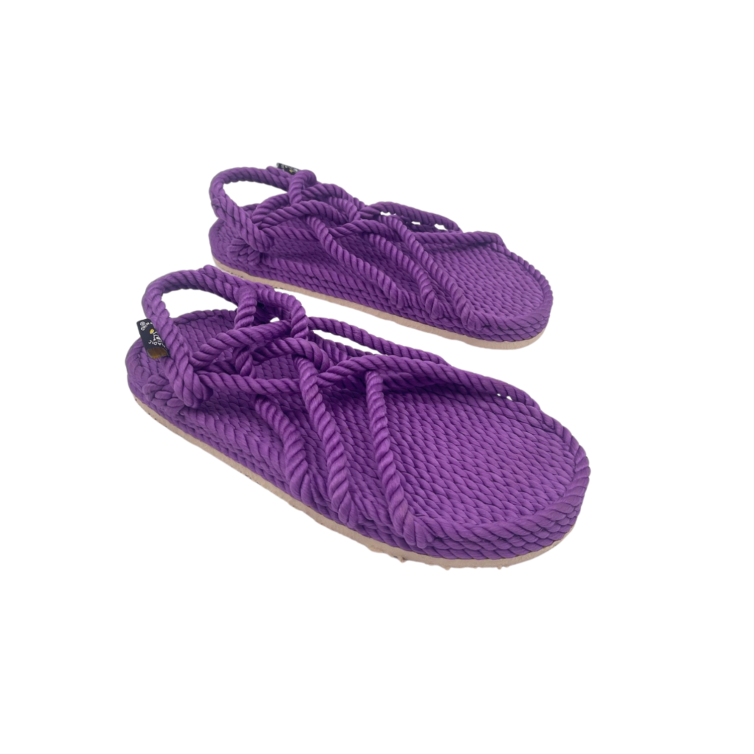 JC With Sole - Mulberry With Tan Sole handmade rope sandals by Nomadic State of Mind
