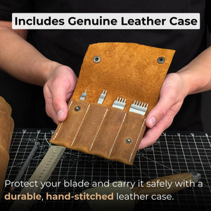 4-Piece Diamond Style Leather Pricking Iron and Leather Nylon Hammer