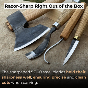 4-Piece Spoon Carving Tool Set