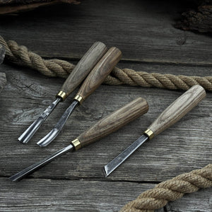 4-Piece Wood Carving Chisel & Gouge Set