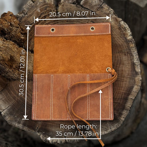 4 Pocket Leather Chisel Roll
