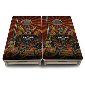 Samurai - Mini Cornhole Board Set (12" x 24") with 8 Mini Bags by Cornhole Solutions, custom cornhole board detail photo 3