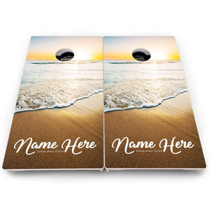 Ocean Sunset Cornhole Boards – Pro Lite or Pro Elite