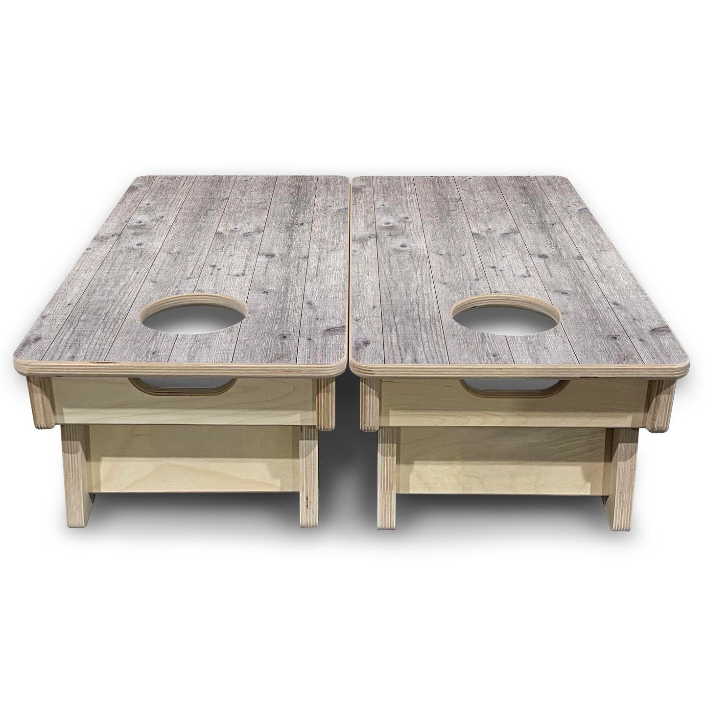 Grey Driftwood - Mini or Vacation Size Cornhole Boards by Cornhole Solutions, custom cornhole board detail photo 4