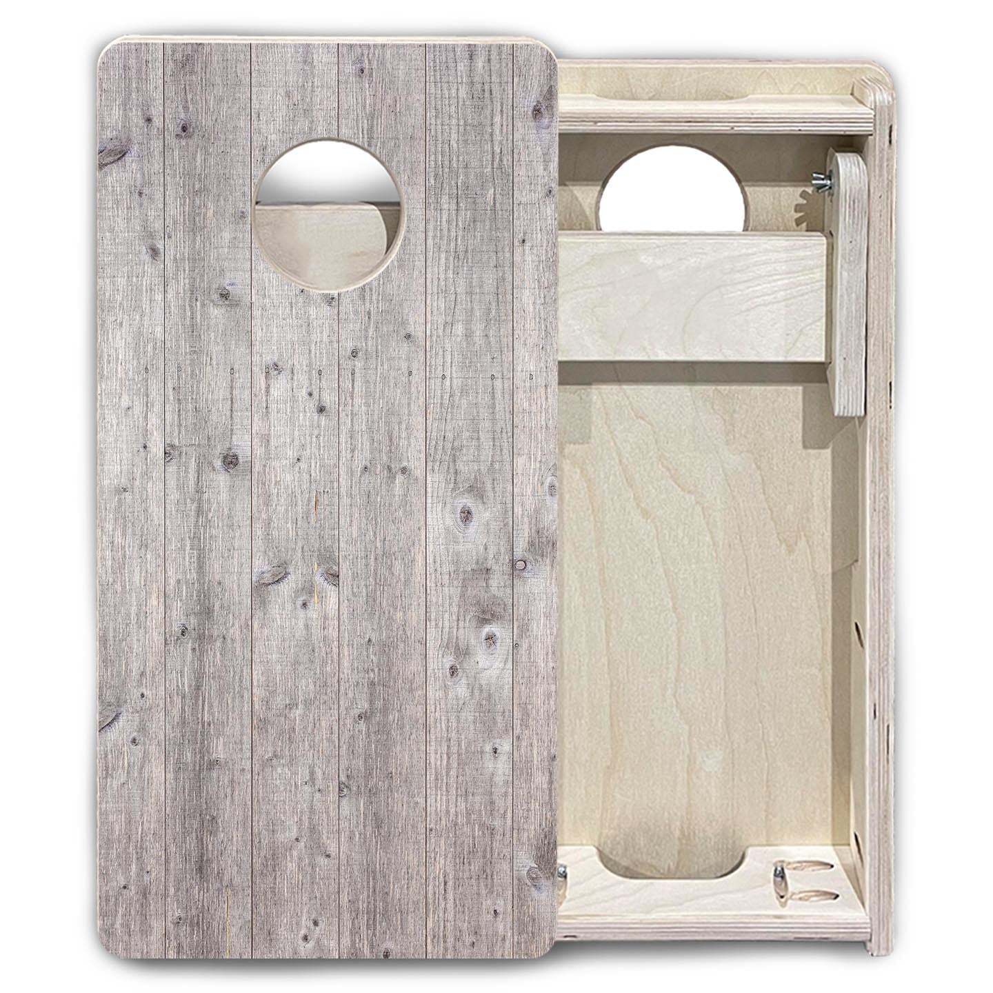 Grey Driftwood - Mini or Vacation Size Cornhole Boards by Cornhole Solutions, custom cornhole board detail photo 6