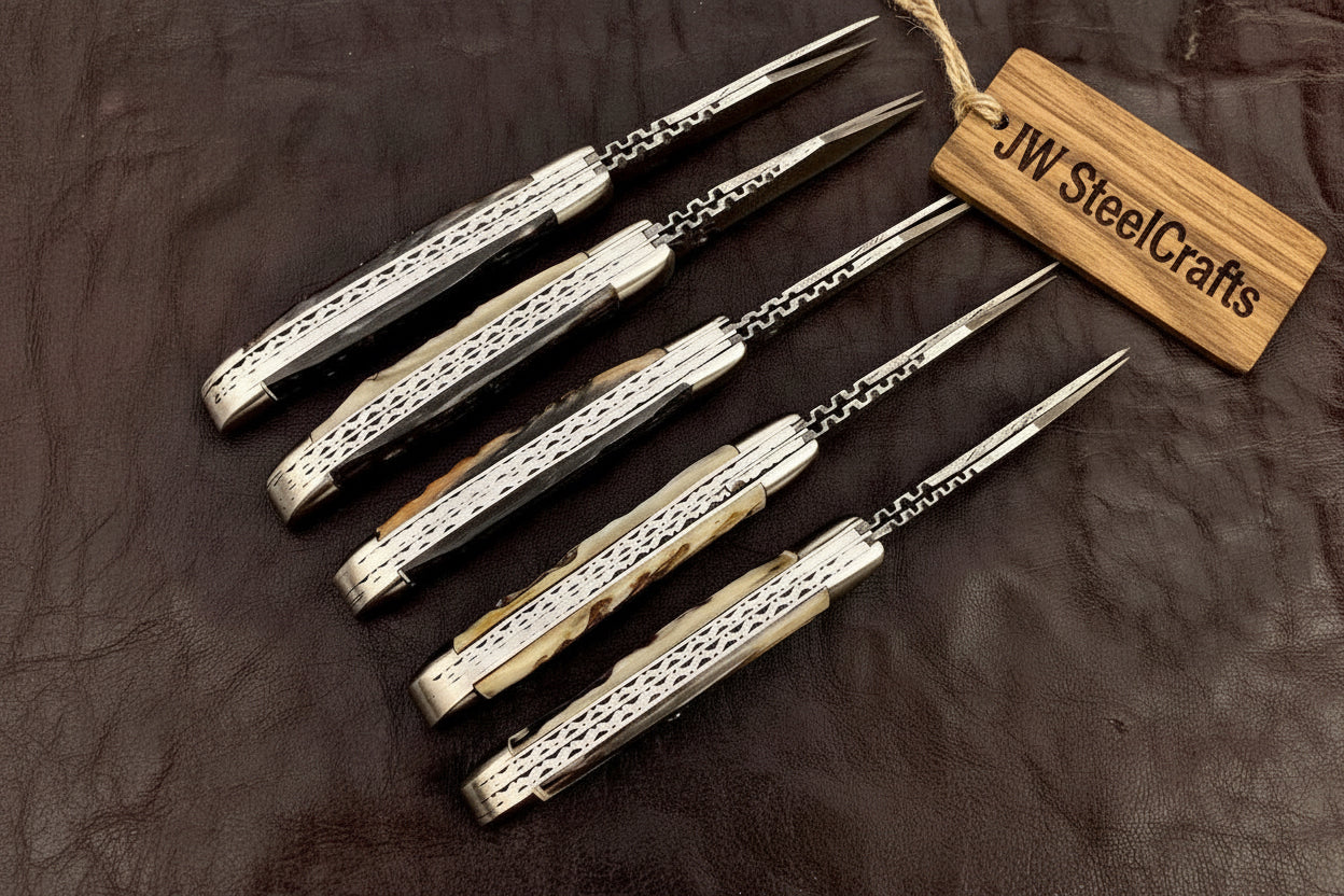 Trailfold Stag Pocket Knife Set product detail, view 6