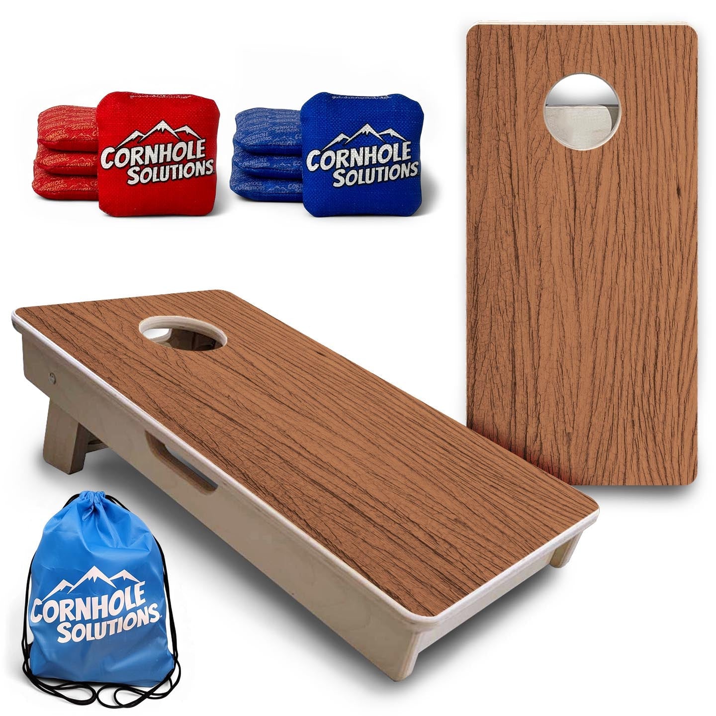Brown Wood - Mini or Vacation Size Cornhole Boards Cornhole Solutions