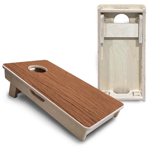Brown Wood - Mini or Vacation Size Cornhole Boards by Cornhole Solutions, custom cornhole board detail photo 5