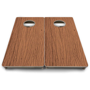 Brown Wood - Mini or Vacation Size Cornhole Boards by Cornhole Solutions, custom cornhole board detail photo 9