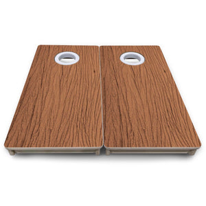 Brown Wood - Mini or Vacation Size Cornhole Boards by Cornhole Solutions, custom cornhole board detail photo 8