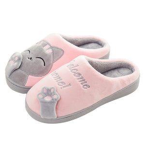 Cute Plush Cat Slippers for Winter Home Wear by The Mississippi Mermaid Mercantile - view 8