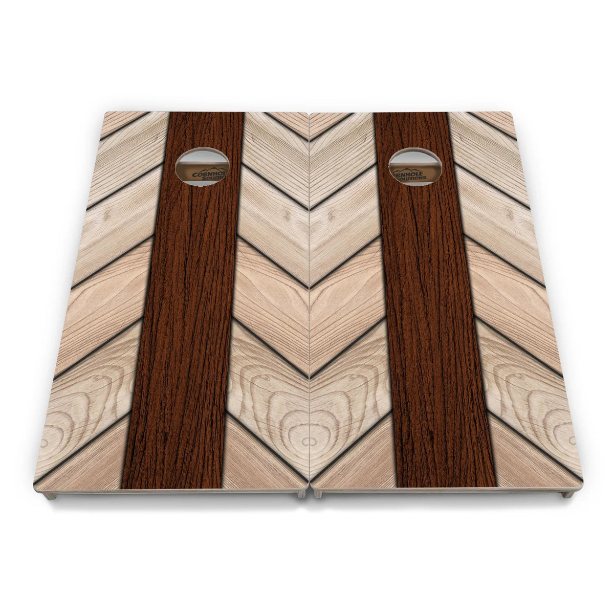 Woodgrain Plank Collection Cornhole Boards – Tournament Series