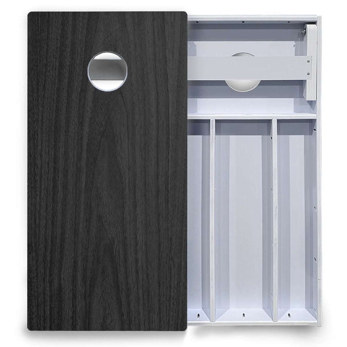 Dark Grey Wood Cornhole Boards - All Weather Series