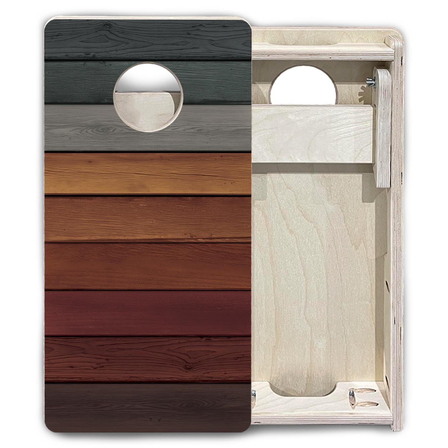 Smoked Timber - Mini or Vacation Size Cornhole Boards by Cornhole Solutions, custom cornhole board detail photo 6