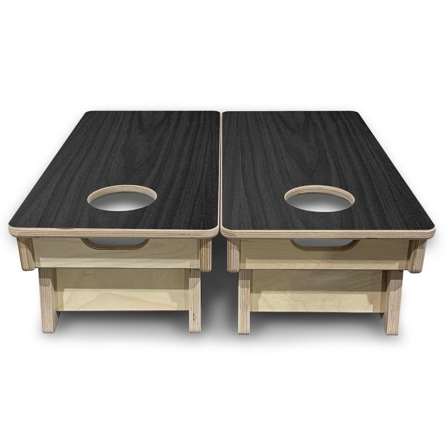 Dark Grey Wood - Mini or Vacation Size Cornhole Boards by Cornhole Solutions, custom cornhole board detail photo 4