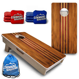 Timberline Stripe - Mini or Vacation Size Cornhole Boards by Cornhole Solutions, custom cornhole board main product photo
