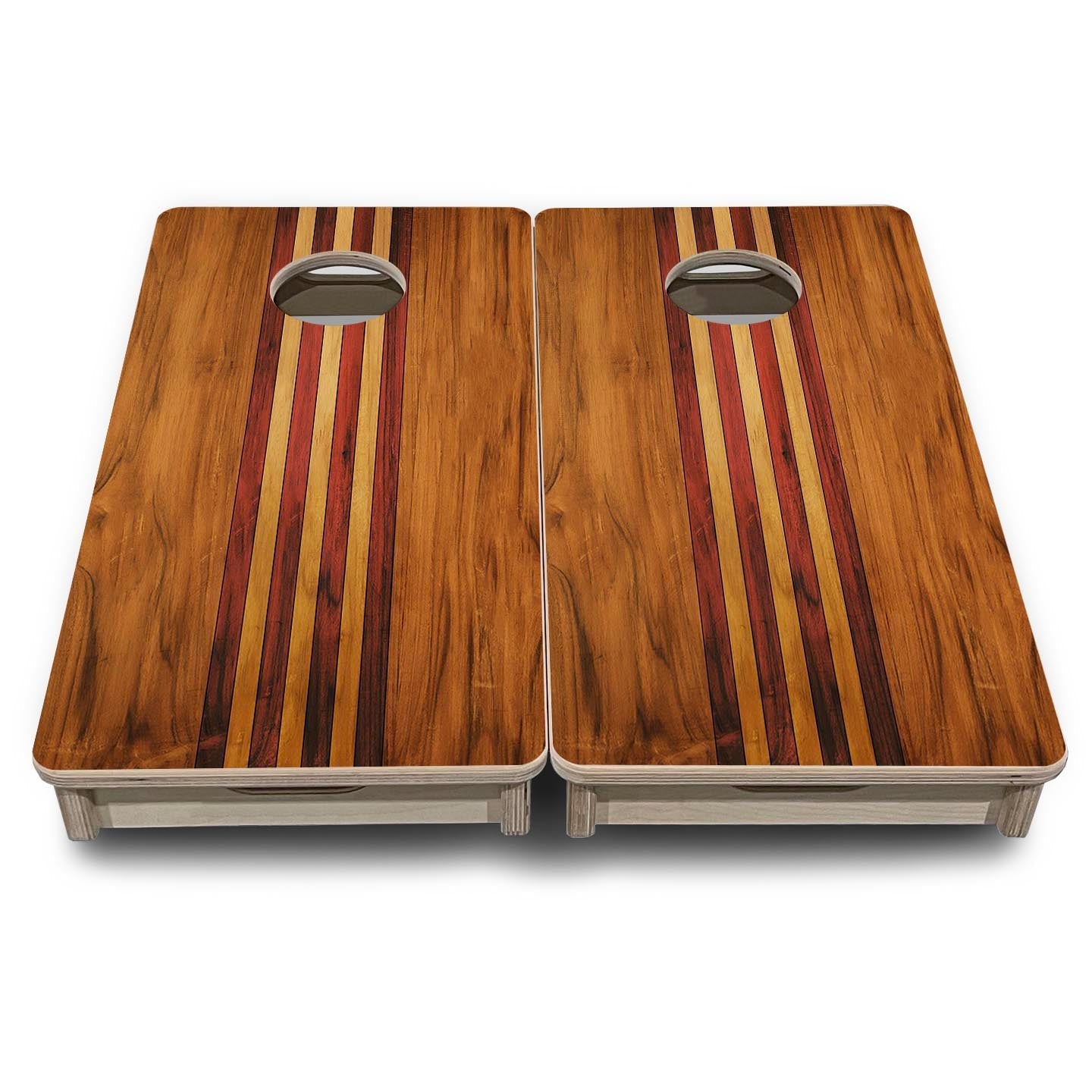 Timberline Stripe - Mini or Vacation Size Cornhole Boards by Cornhole Solutions, custom cornhole board detail photo 2